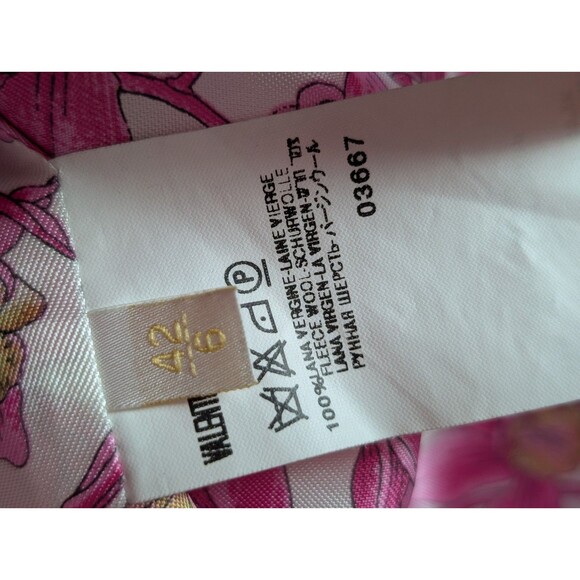 Valentino Roma Women Pink Fuchsia Blazer 42 italian Size 6 US Virgin Wool Lined - Picture 3 of 10